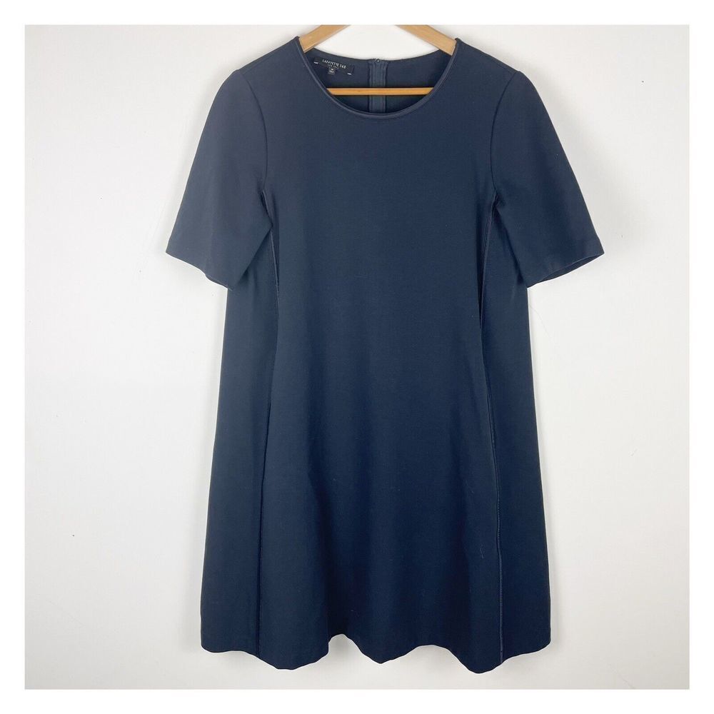 lafayette 148 New York Navy‎ Blue Sheath Dress Medium​​​​